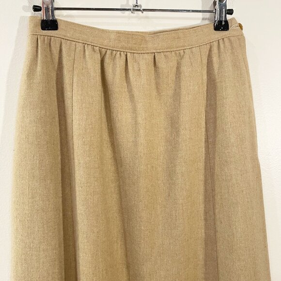 2/$40 EUC Vintage Pendleton 100% Wool Midi Skirt Camel XS - Picture 3 of 5